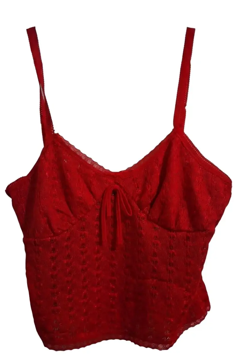 Top de encaje rojo