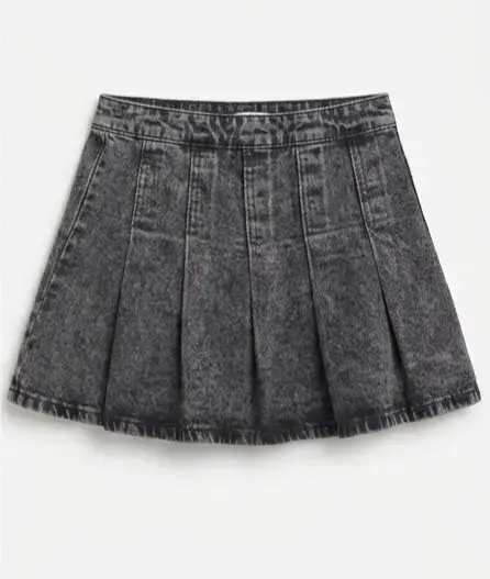 Falda gris de mezclilla