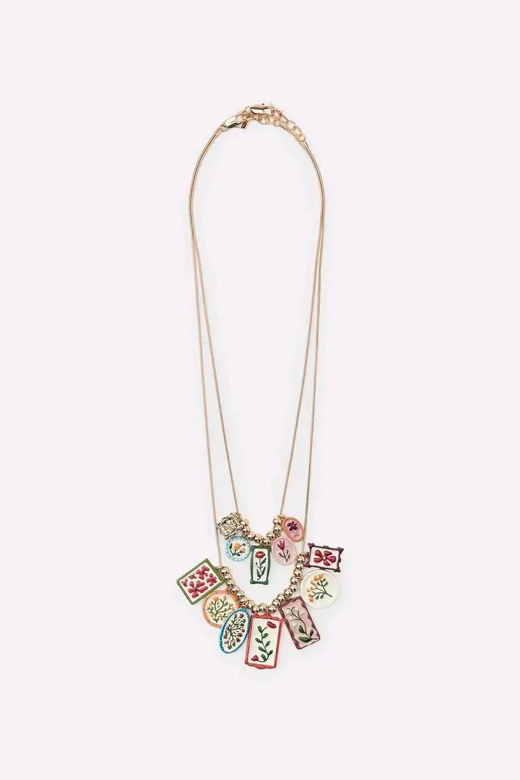 Collar Zara  con colgantes florales - 2