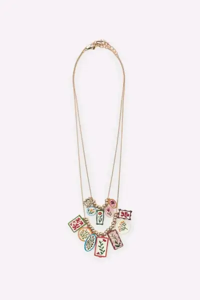 Collar Zara  con colgantes florales - miniatura 2