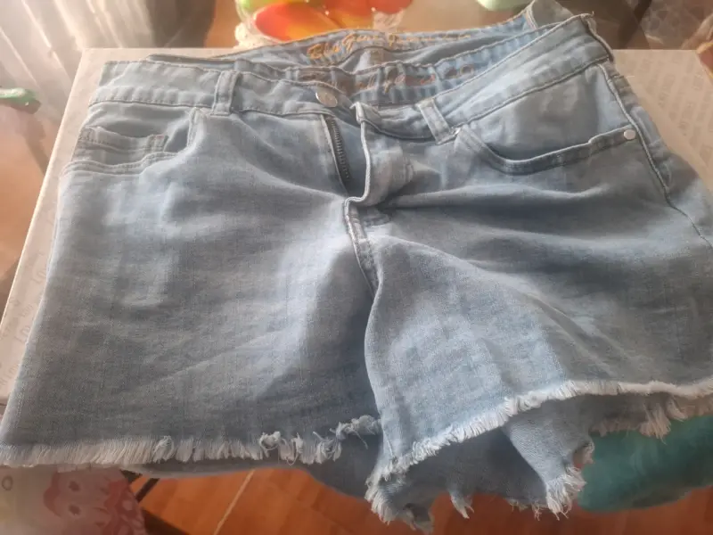 Shorts de mezclilla azul claro