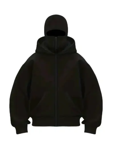 Polerón negro con capucha - miniatura 1