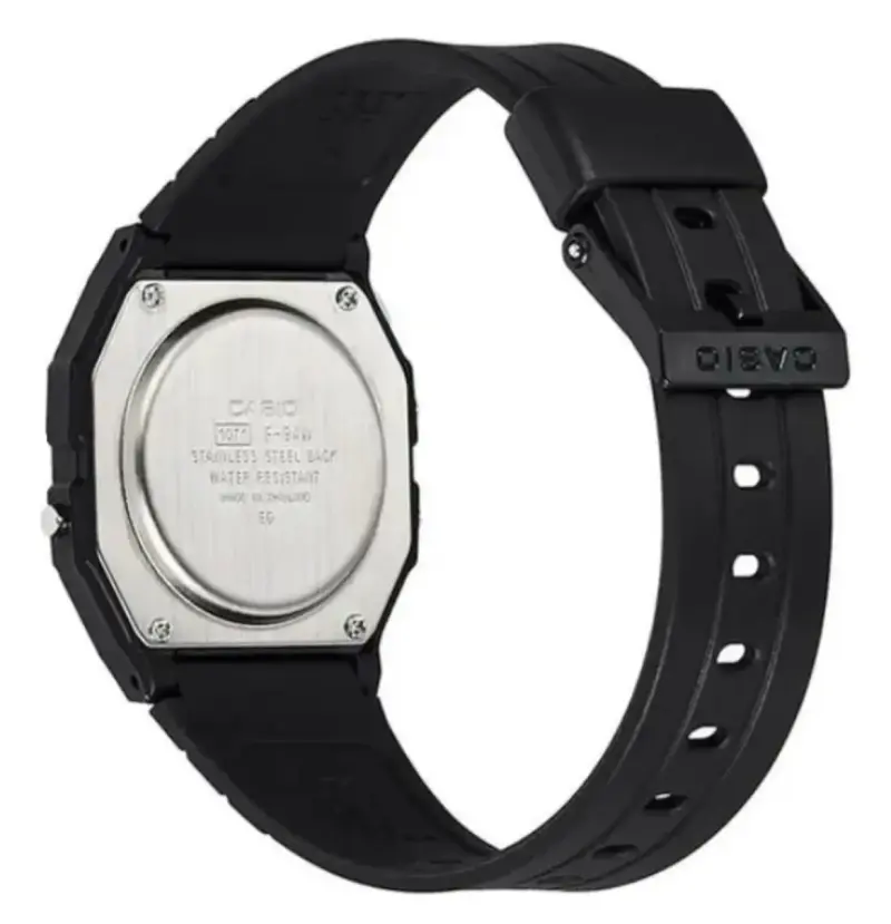 Reloj Casio Unisex F-94wa-9d Negro Franjas Grises - 2