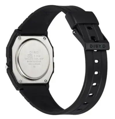 Reloj Casio Unisex F-94wa-9d Negro Franjas Grises - miniatura 2