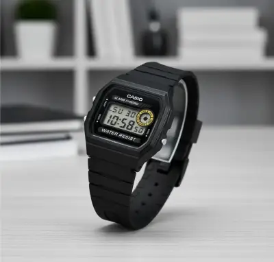 Reloj Casio Unisex F-94wa-9d Negro Franjas Grises - miniatura 4