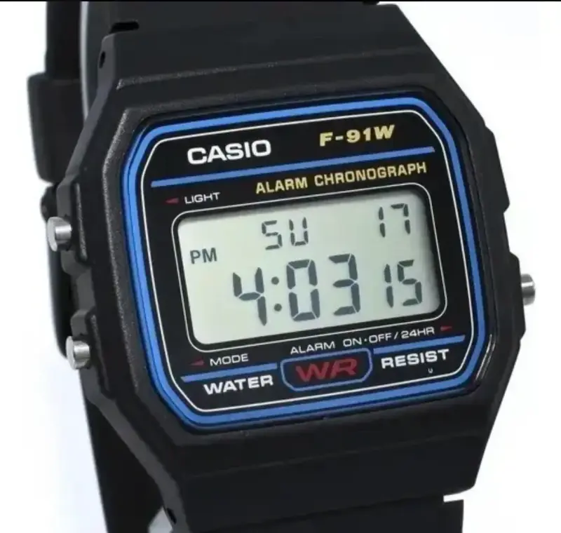 Reloj Casio F-91W digital negro - 2