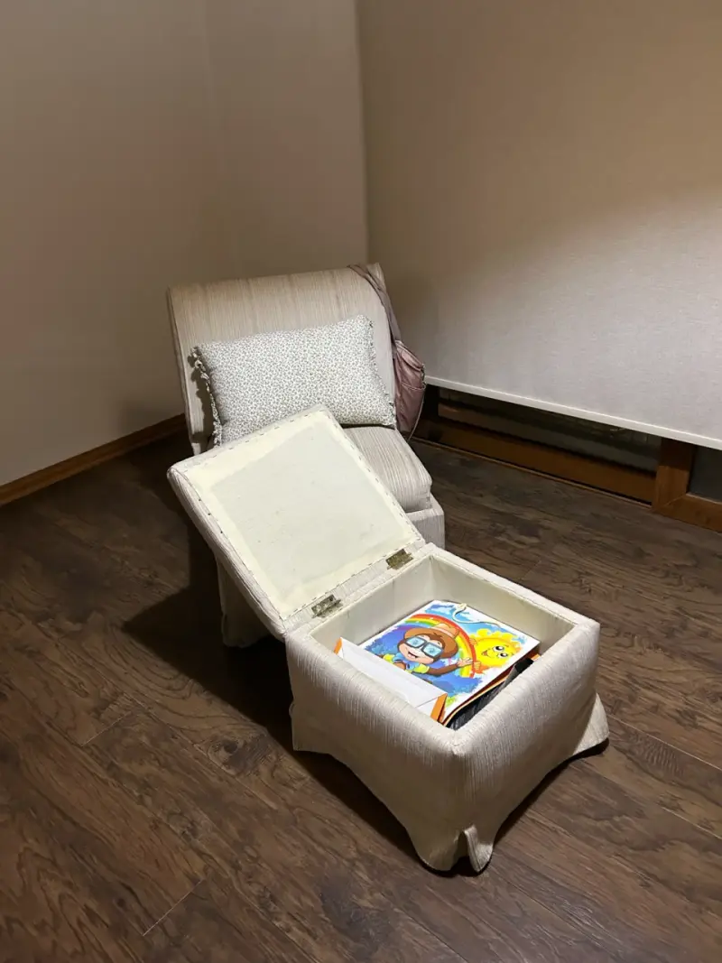 Sillón reclinable con ottoman beige - 4