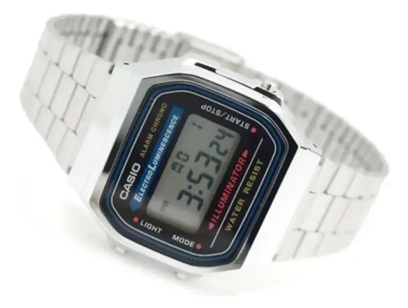 Reloj Casio A168w-1 Retro Unisex Acero Inox - 2
