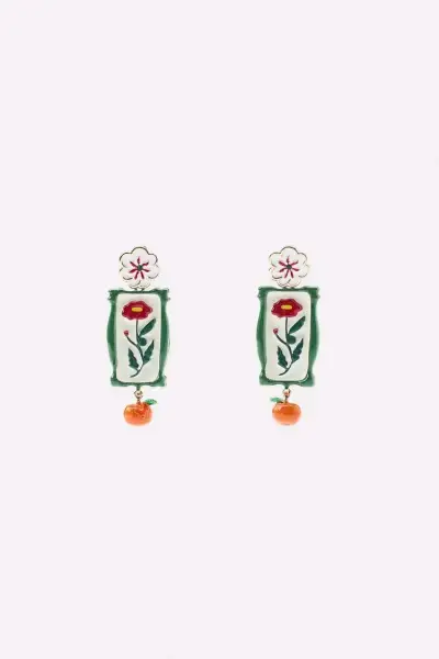 Pendientes Zara decorativos florales - miniatura 1