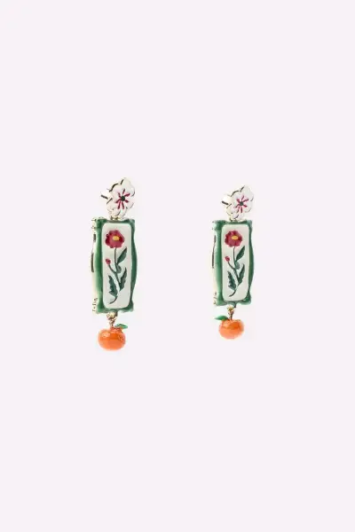 Pendientes Zara decorativos florales - miniatura 3
