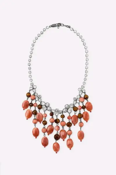 Collar Zara de pedrería brillante - miniatura 1