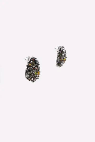 Aros Zara brillantes elegantes - miniatura 4