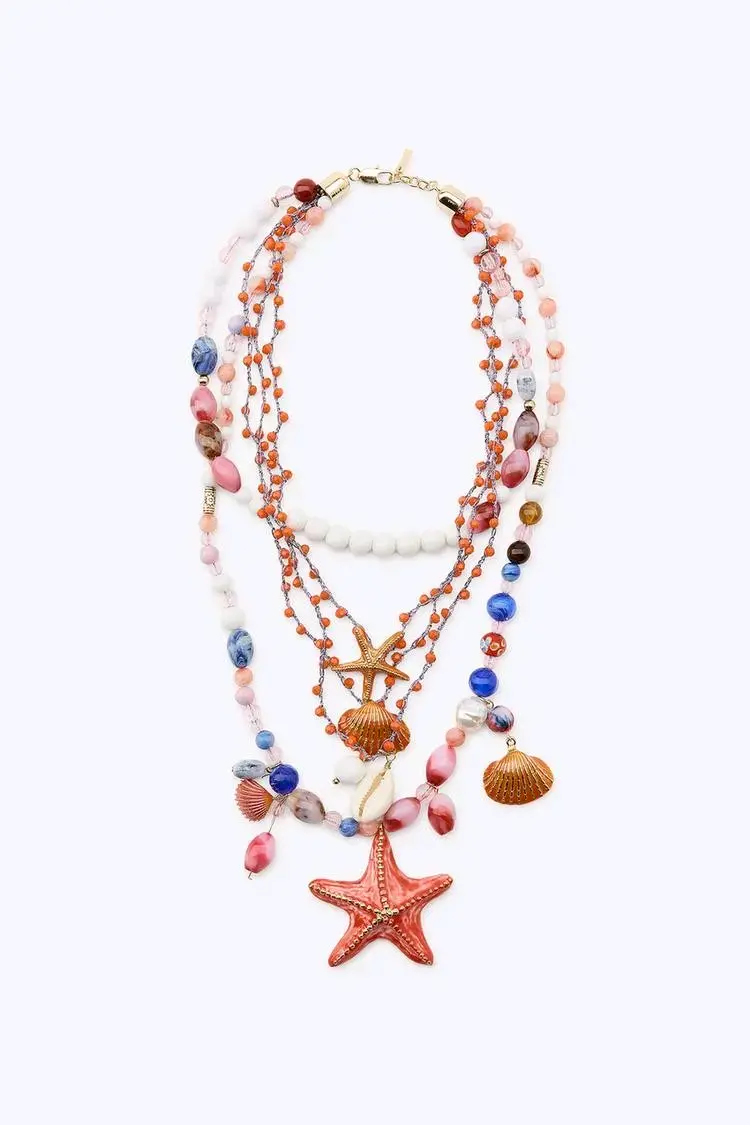 Collar Zara de perlas y conchas - 1
