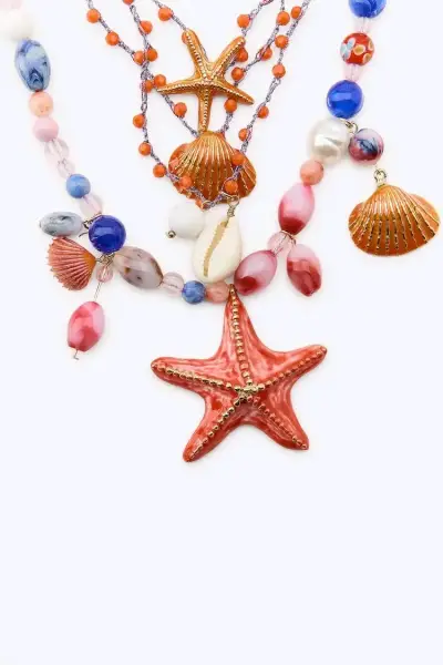 Collar Zara de perlas y conchas - miniatura 2