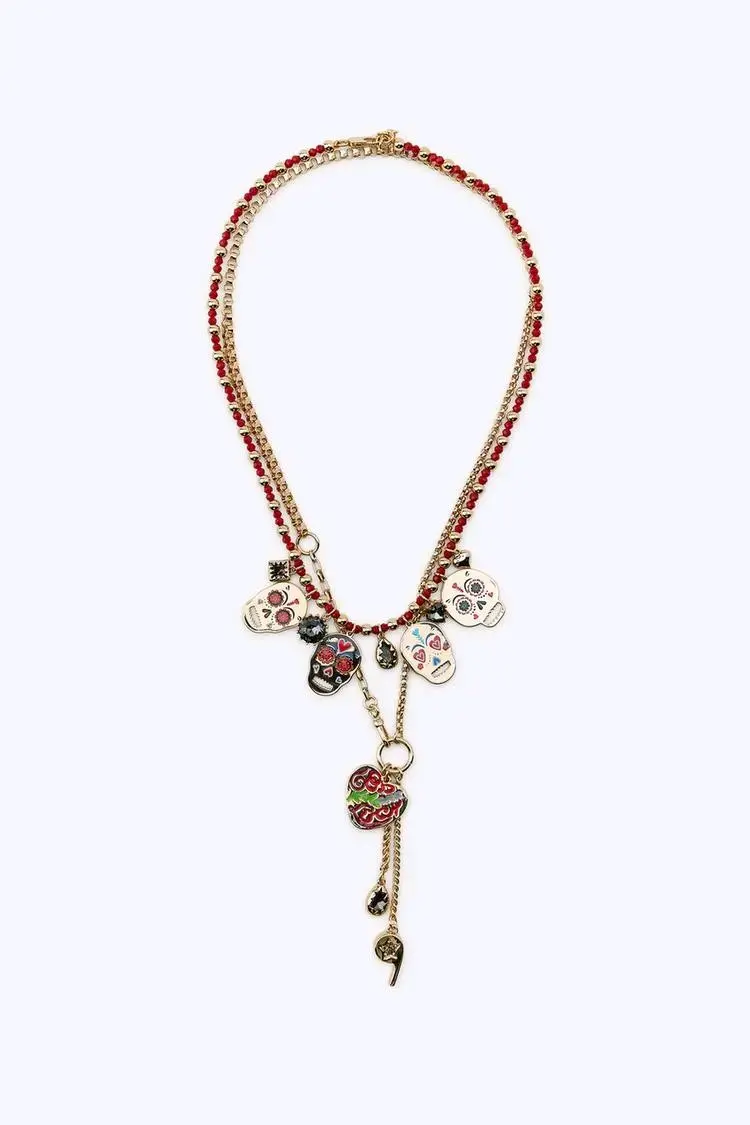 Collar Zara con colgantes de calaveras - 6