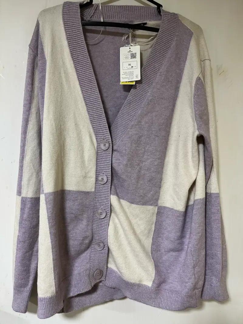 Cárdigan lila xl corona etiqueta - 1