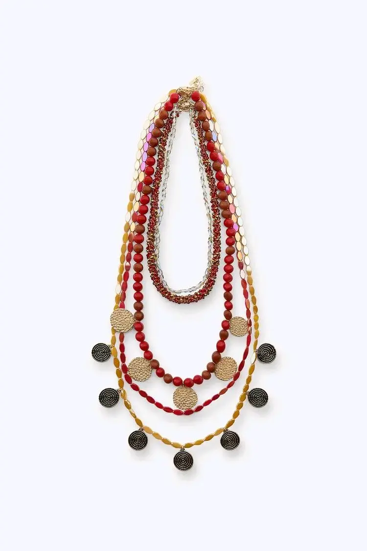 Collar Zara de cuentas multicolor - 3