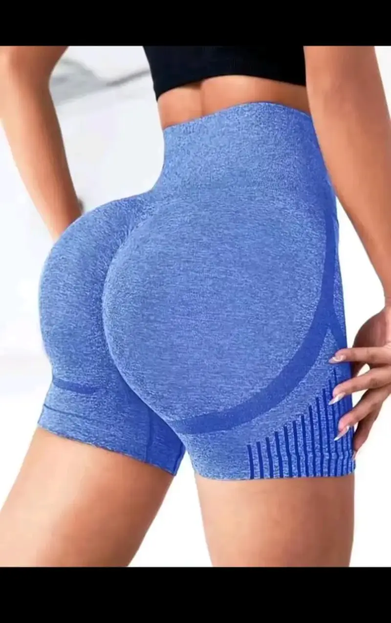 Shorts deportivos azul mujer