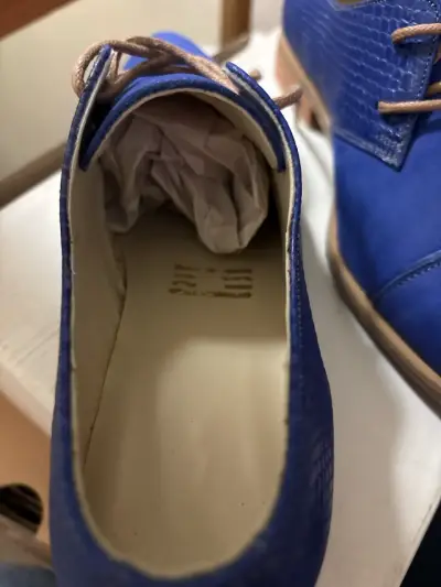 Zapatos de confección chilena,  azules de vestir - miniatura 2