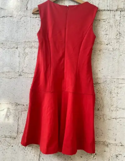 Vestido rojo con cierres - miniatura 3