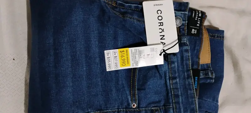 Jeans skinny denim azul talla 40 - 4