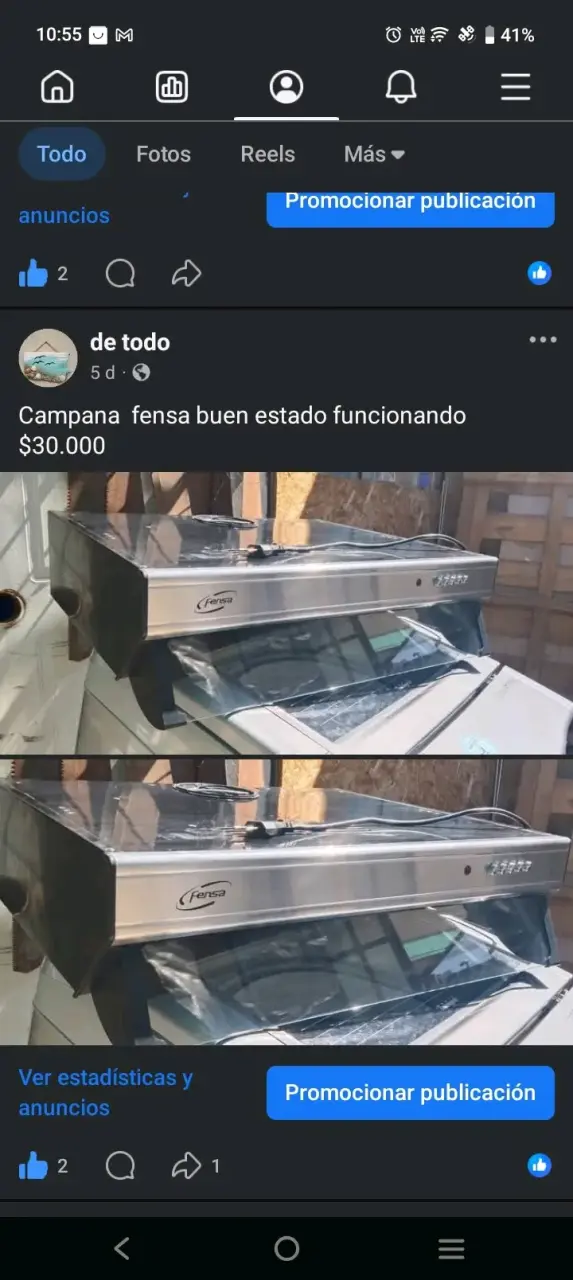 Campana extractora Fensa en buen estado