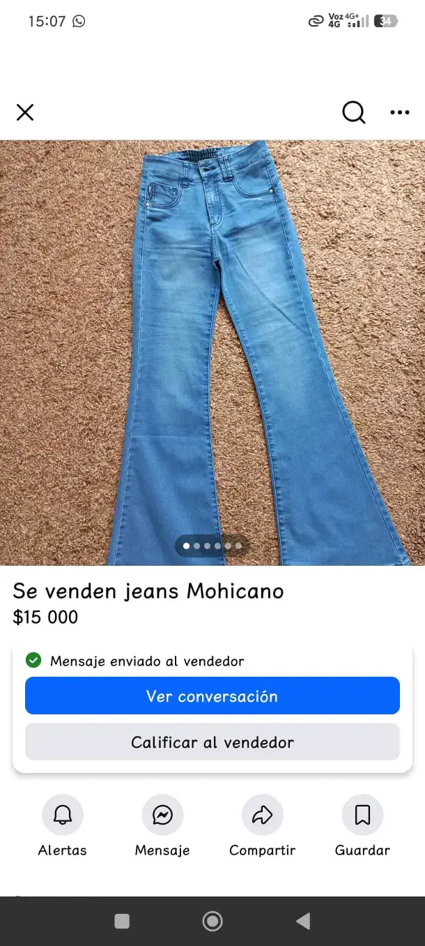 Jeans acampanados azul claro - 2