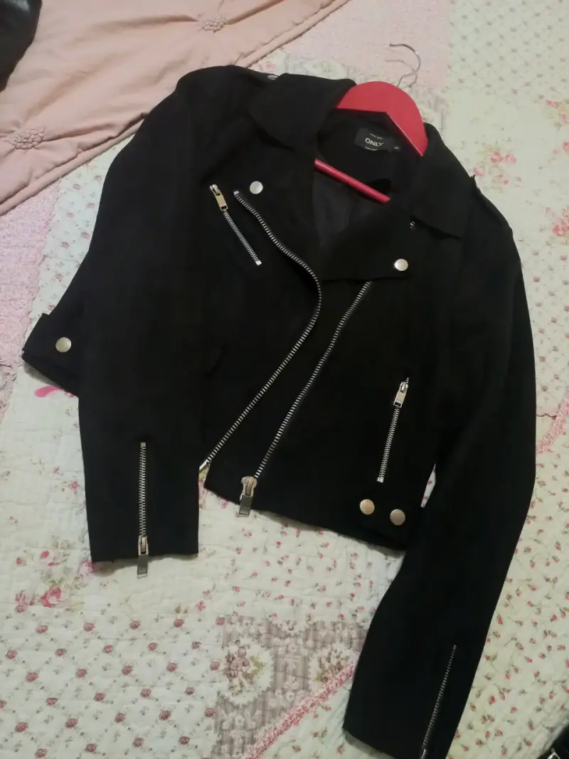 Chaqueta biker negra "Only" - 3