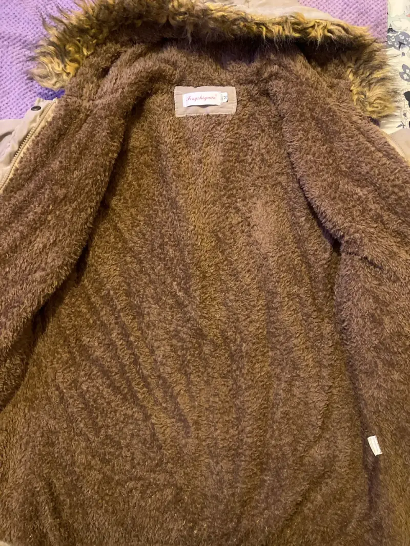 Parka beige con capucha - 2