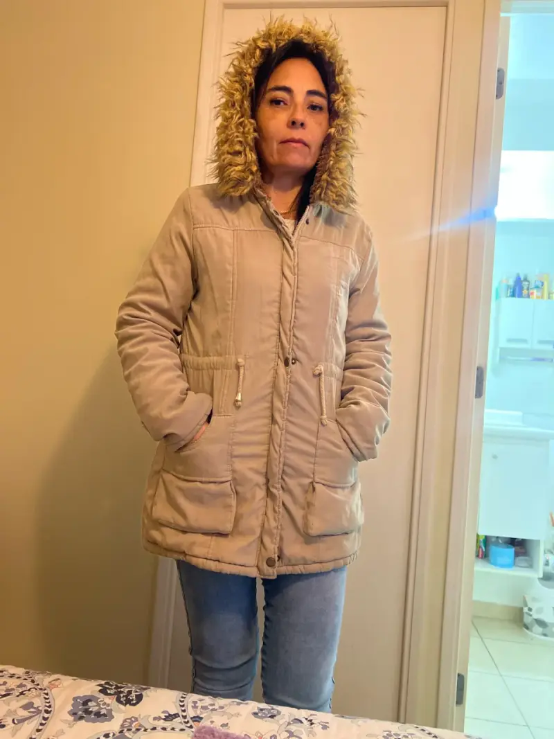 Parka beige con capucha - 6