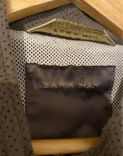 Chaqueta café con cierre ZARA MAN - miniatura 2