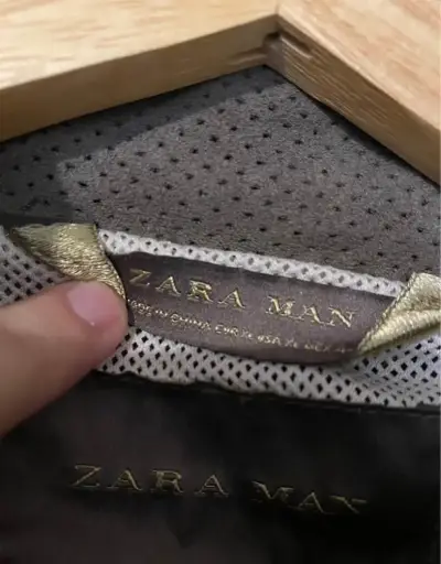 Chaqueta café con cierre ZARA MAN - miniatura 3