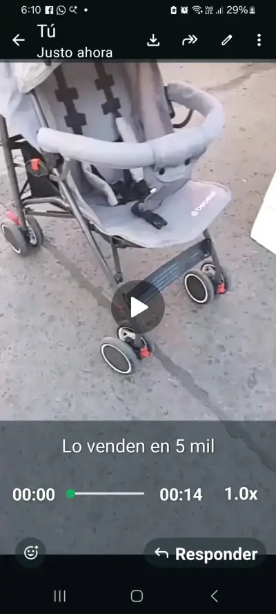 Coche de paseo gris - miniatura 2