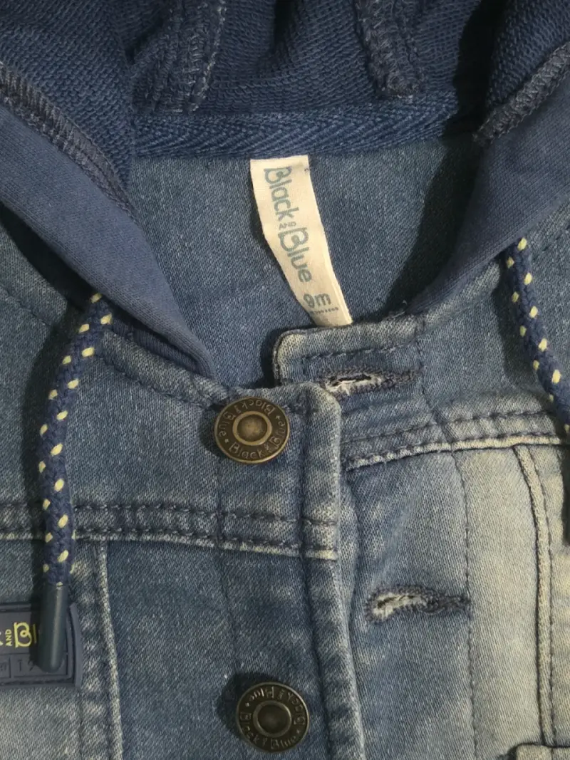 Chaqueta infantil denim con capucha - 3