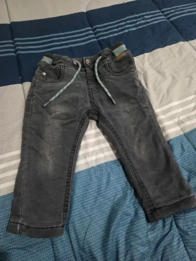 Pantalón jeans gris para niños - miniatura 1
