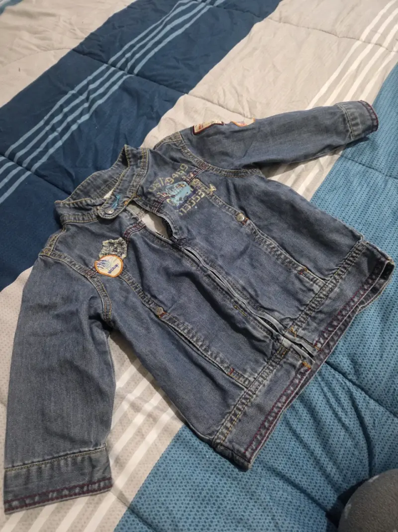 Chaqueta de mezclilla infantil bordada - 2