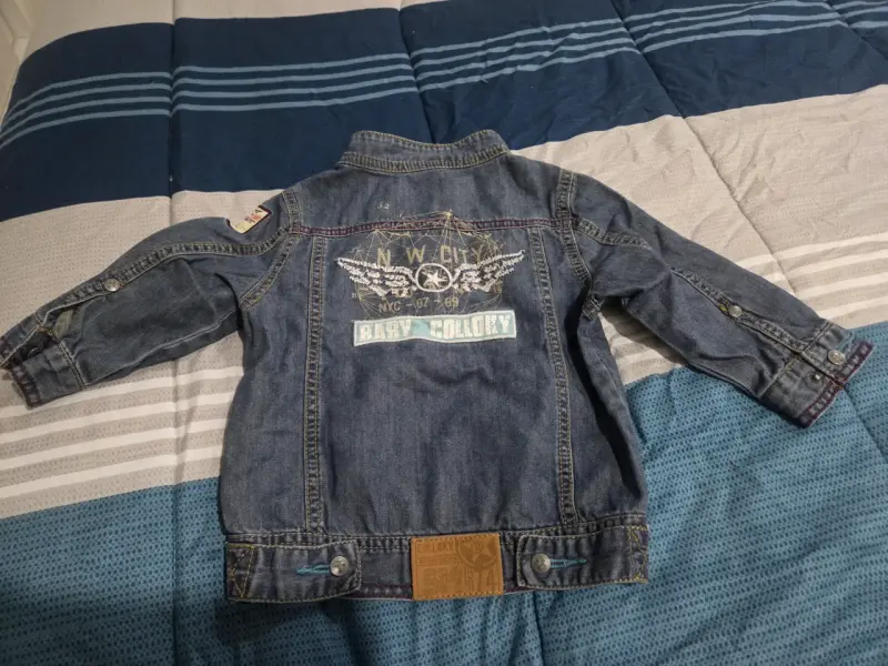 Chaqueta de mezclilla infantil bordada - 3