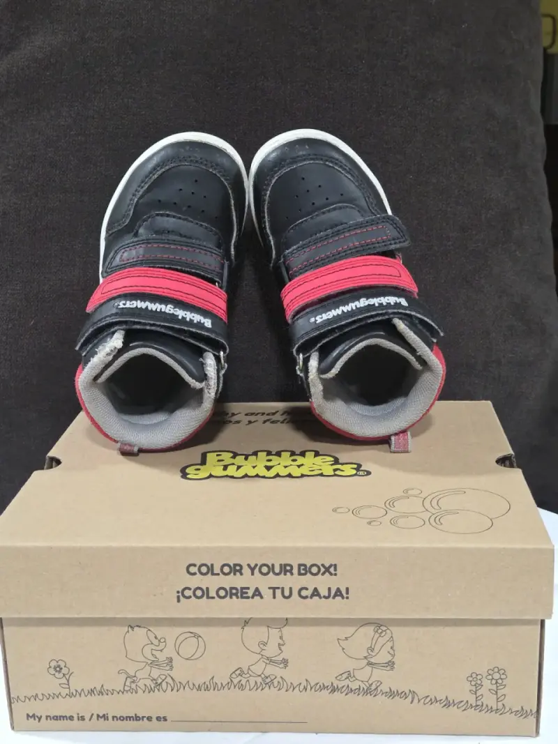 Zapatillas Bubblegummers negras y rojas - 3