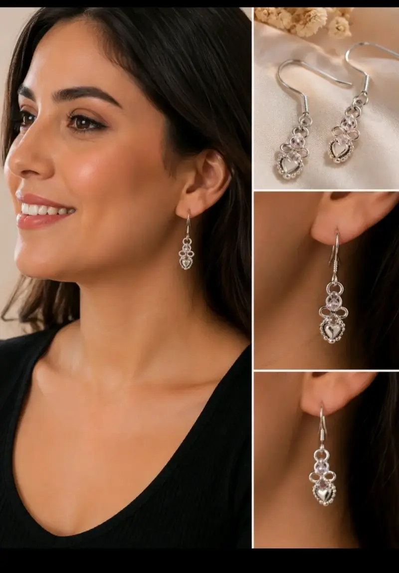 Aros de plata 925 con perla - 4
