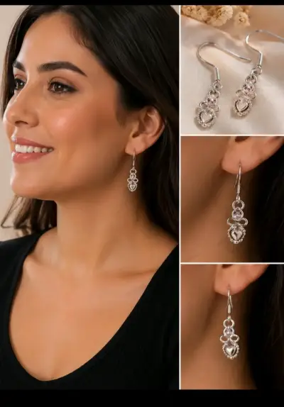 Aros de plata 925 con perla - miniatura 4