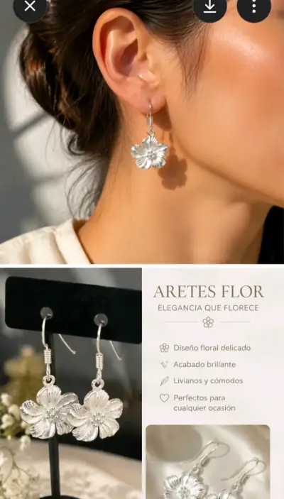 Aros de plata 925 con perla - miniatura 5