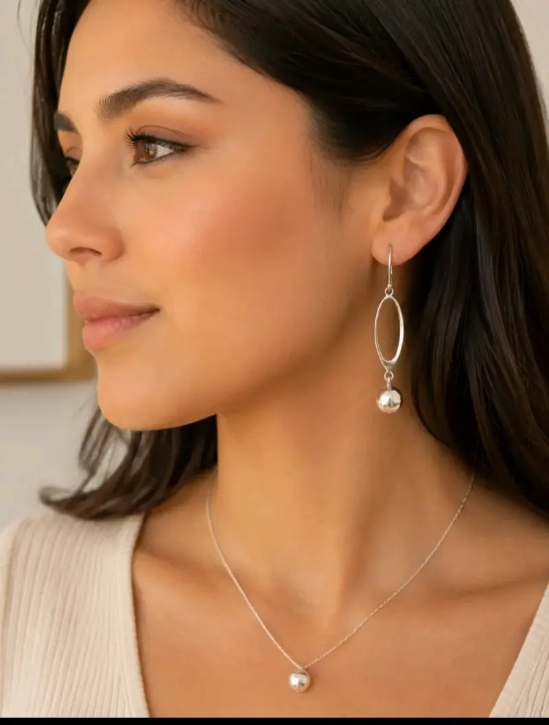 Aros de plata 925 con perla - 6
