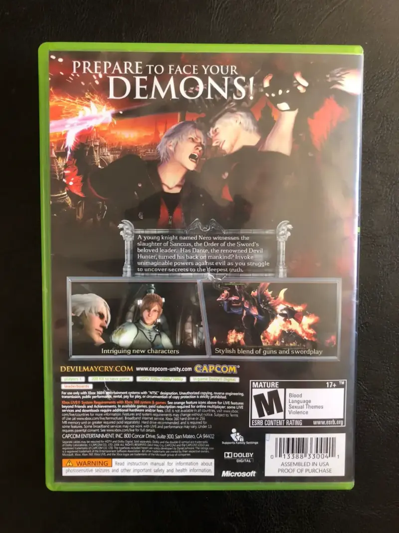 Devil May Cry 4 para Xbox 360 SOLO CAJA - 3