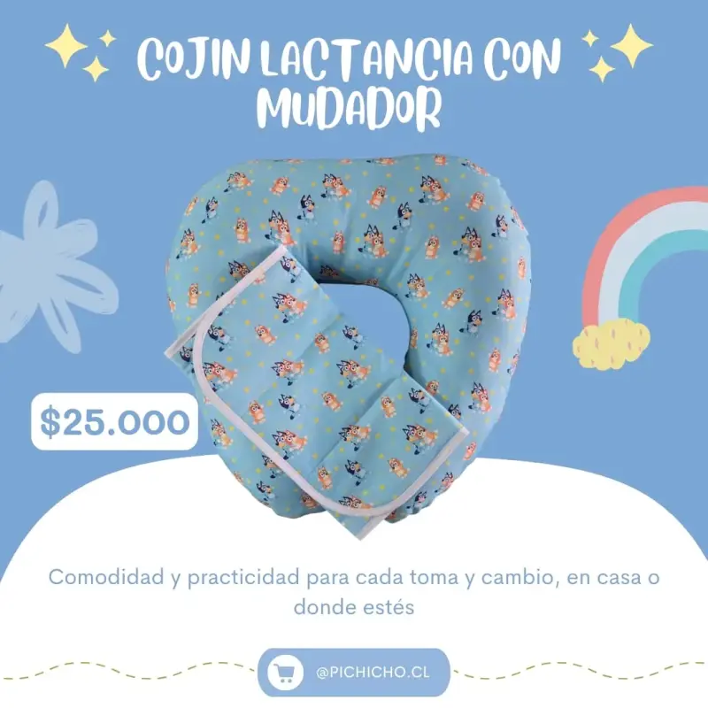 Cojín lactancia con mudador