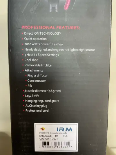 Secador de pelo profesional IRM 3000W - miniatura 2