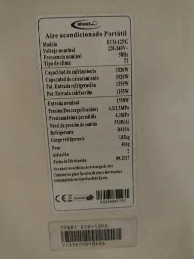 Aire acondicionado portátil beige - miniatura 3