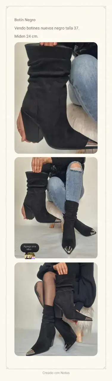 Botines negros nuevos talla 37