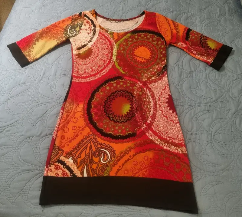 Mini Vestido bohemio colores cálidos