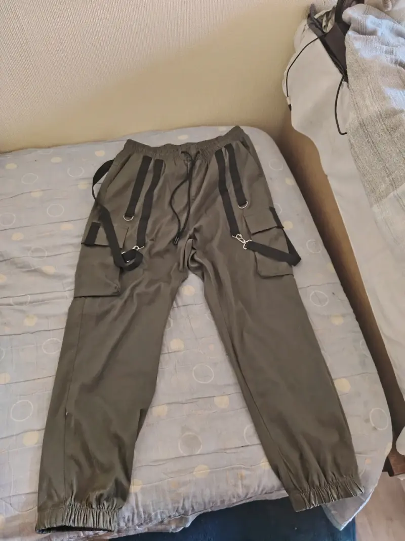 Pantalón cargo beige unisex - 2