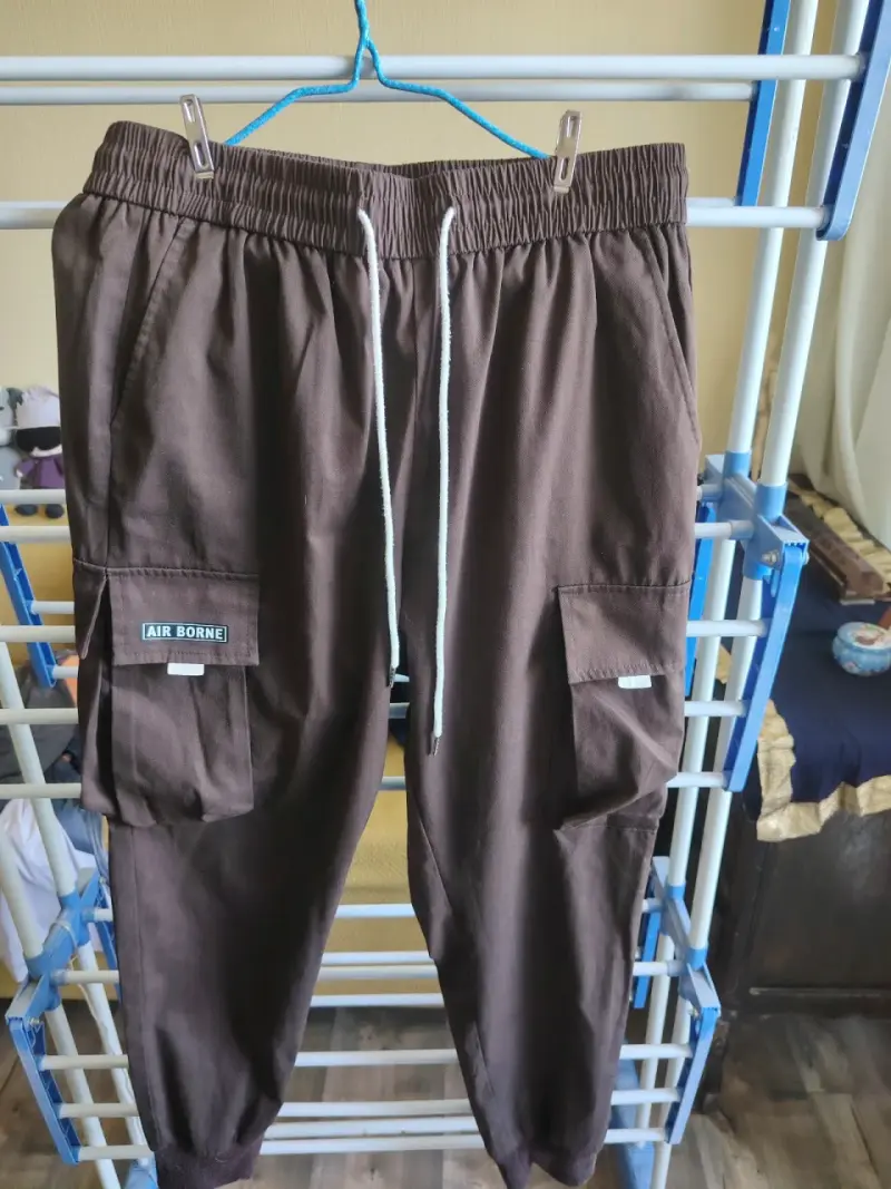 Pantalón cargo beige unisex - 5